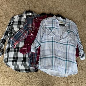 Express plaid button up bundle